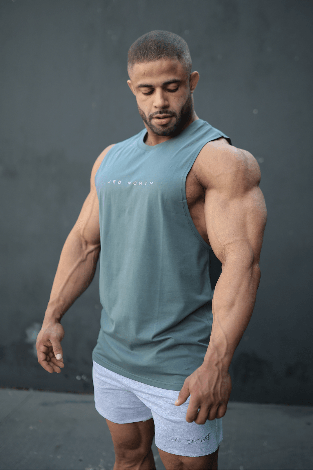 Apollo Men's Sleeveless Training Tee - Stone Blue