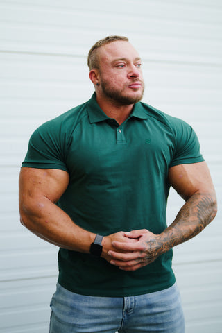 Muscle Fit All-Day Polo T-Shirt - Dark Green